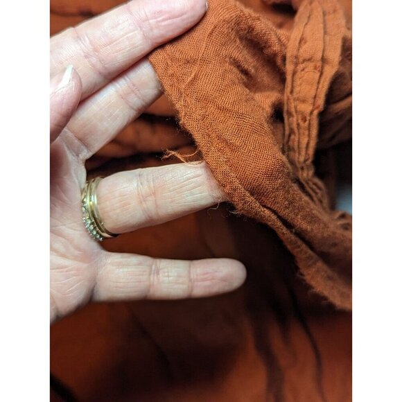 FREE PEOPLE Sugarpie Mini Dress Cinnamon XSMALL Orange Long Sleeve Summer/Fall - Picture 13 of 16